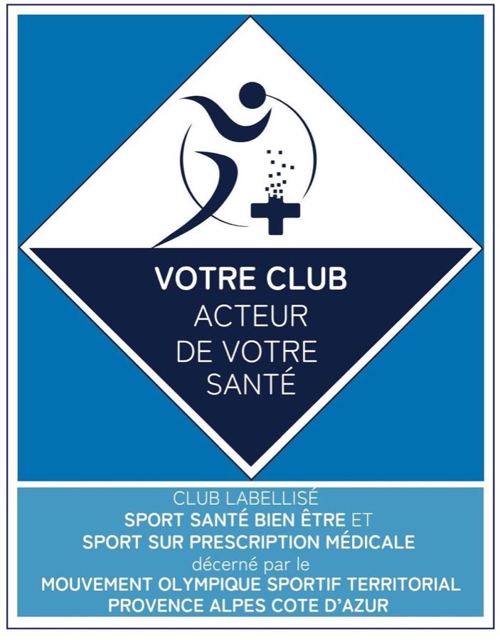 Label officiel : GY Boxe, club labellisé Sport Santé Bien-Être et sport sur prescription médicale, décerné par le Mouvement Olympique Sportif Territorial Provence-Alpes-Côte d'Azur